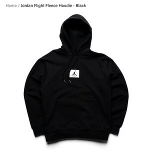 Men’s Jordan Flight Fleece Black Hoodie in XL